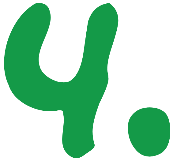 the number four in good dog font
